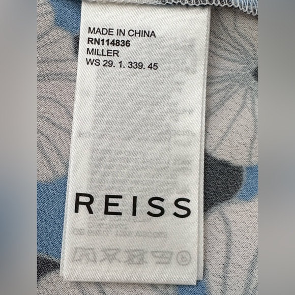 NEW $265 Reiss Square Neck Floral Midi Dress - Picture 11 of 11